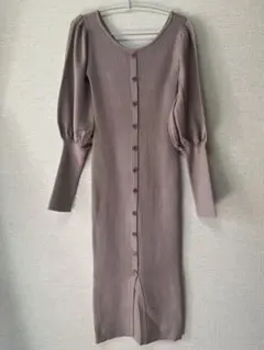 rienda リブニットワンピース