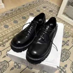 最終値下げ　グイディ　黒レザーブーツ 両側ファスナー付き LACED UP AND BACK ZIP BOOTS | GUIDI(グイディ) / シューズ