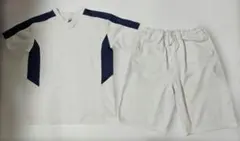 メンズ　スポーツウェア　上下セット　半袖Tシャツ ハーフパンツ　ホワイト