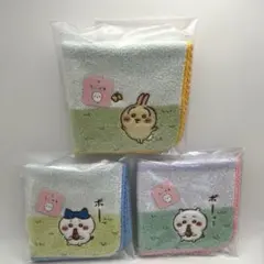 ちいかわ タオルハンカチ そよかぜ ハチワレ うさぎ ハンカチ タオル 3枚