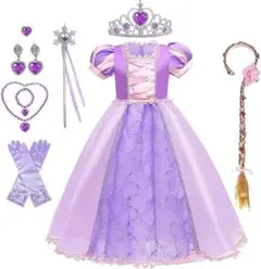 新品タグ付き✨️ ラプンツェル風 ドレス 子供 120cm コスプレディズニー風