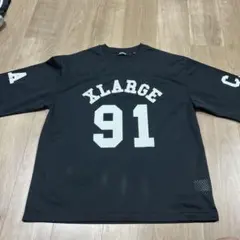 XLARGE メッシュ フットボールシャツ 91 ブラック M