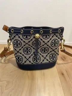 Tory Burch ショルダーバッグ ネイビー/ベージュ