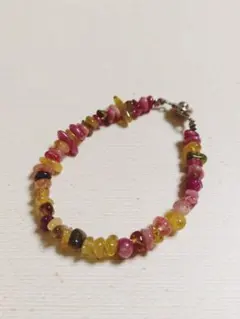 天然石　マルチカラートルマリン　ブレスレット