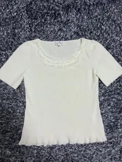 Courreges ホワイト フリル 半袖 38のサムネイル
