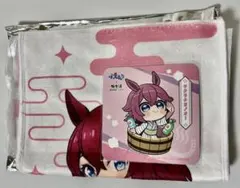 ウマ娘　サクラチヨノオー　マフラータオル　コースター　極楽湯　RAKUSPA