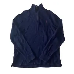 Polo by Ralph Lauren ハーフジップコットンニット ネイビー