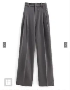 GRL タックセンタープレスストレートワイドパンツ ai36