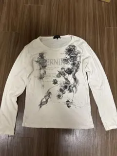 Vkei y2k 英字　ラメ薔薇 カットソー