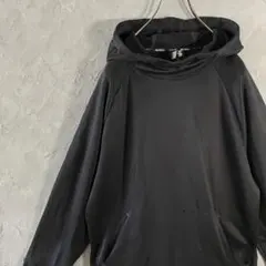 人気カラー　Russell ハイネックパーカー　シンプル　古着　M 黒　IW24