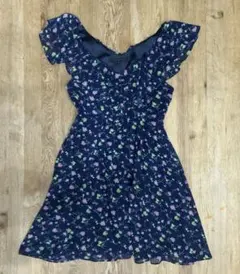 ワンピース　マーキュリーデュオ　花柄　紺