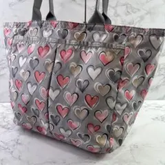 LESPORTSAC レスポートサック ハート柄 トートバッグ 灰色(グレー)