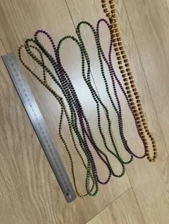 カラフルビーズネックレスセット　7本