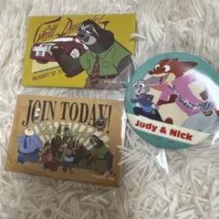 ズートピア ジュディ＆ニック 缶バッジセット