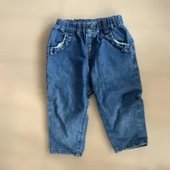 CALMIA デニムパンツ フリルポケット