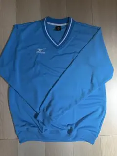 Mizuno 水色 Vネック 長袖ウェア【Oサイズ】