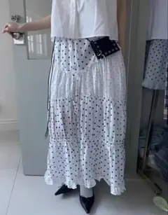 ドット柄フレアスカート　nugu musinsa sollon ザラ　h&m