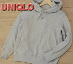 美品 ユニクロ UNIQLO スウェットプルパーカ フーディー グレー S