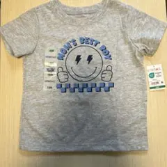 グレー スマイリーフェイス Tシャツ 18M