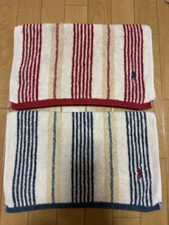 【中古】RALPH LAUREN フェイスタオル 2枚セット ストライプのサムネイル