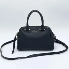 ケイトスペード　2way ショルダーバッグ レザー　黒　ブラック　ゴールド金具