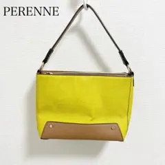 ペレンネ ショルダーバッグ ハンドバッグ 2way 斜め掛け 花柄 イエロー