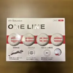 TOBUNDA ONE LINE ゴルフボール ホワイト レッドのサムネイル