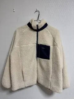 ボアジャケット　フリースジャケット（クリーム色）