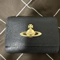 Vivienne Westwood 三つ折り財布 ブラック ゴールドオーブ - メルカリ