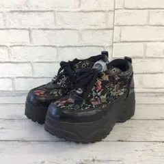 ★2.26 h175 ヨースケ 厚底 24.5 スニーカー 花柄 レース