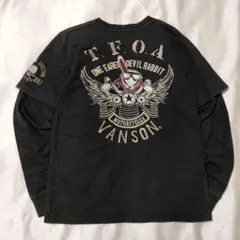 Vanson T.F.O.A デビルラビット　レイヤード　ロンT　Tシャツ Mのサムネイル