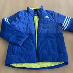 adidas 中綿コート 青 150cm