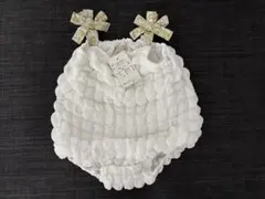 petit main ホワイトロンパース 70cm