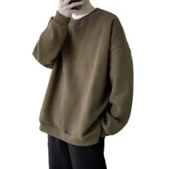 新品　未使用　トレーナー　カーキ　トップス　長袖　カジュアル　オーバーサイズ