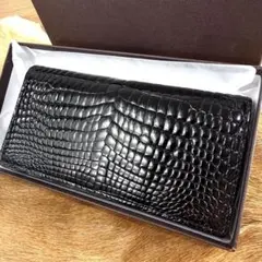 新品 定29万 最高峰 クロコダイル ニロティカス 極艶 無双 長財布 小銭