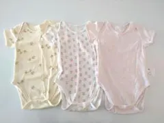 ユニクロ　ベビーボディスーツ　半袖　80 3枚セット