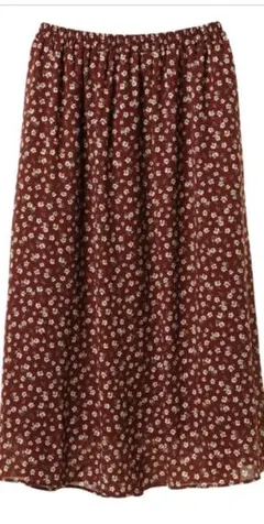 新品　earthmusic＆ecology フラワーミモレ丈スカート