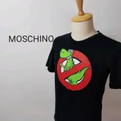 P227モスキーノTシャツ半袖プリント黒ブラックアニマル恐竜ダイナソーのサムネイル
