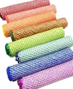 s048-a ◆正絹・絞り・着物解き・はぎれ・8枚セット