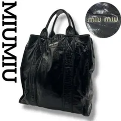 【美品】miumiu トートバッグ A4収納可 レザー ブラック ポーチ付属 楽天市場】ミュウ ミュウ Miu Miu フラワーモチーフ トート