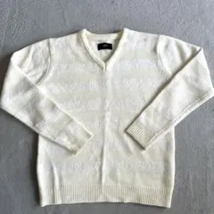 アズール　ホワイトボーダーニット