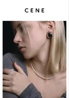 CENE スクエアイヤリング　シルバー