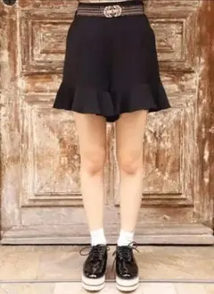 ナイスクラップ  アンティークベルトショートパンツ　黒