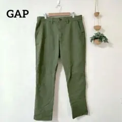 GAP エッセンシャル カーキ スリム チノパン 31×30 オリーブ M相当