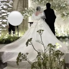 世界で1着♡オリジナル 韓国グリッターウェディングドレス