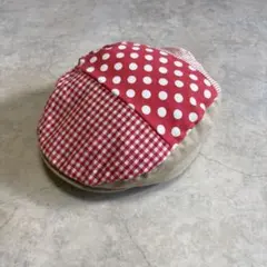 【53cm】グローバルワーク キッズ ハンチング帽 ドット チェック 古着のサムネイル