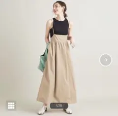 ナイロン×コットン ギャザー キャミワンピース 2