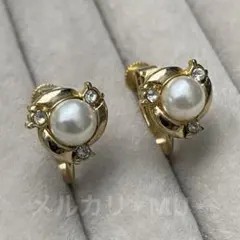 【46】昭和レトロ ヴィンテージ ビンテージ イヤリング パール