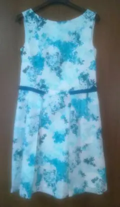 ALMA EN ROSE 花柄 ワンピース ブルー