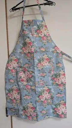 Cath Kidston 花柄エプロン 水色